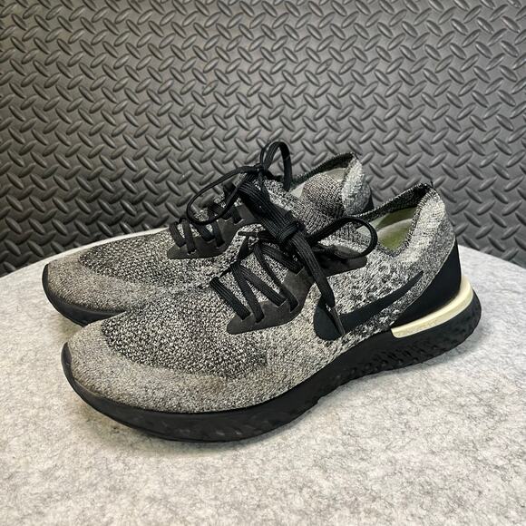 Nike Womens Epic React Flyknit AQ0070-011 Black Running Shoes‎ Sneakers Size 10 - Picture 2 of 6